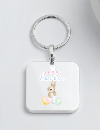 Easter sublimation keychain designs in basket