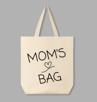 Mother's Day Mama tote bag mockup with floral design