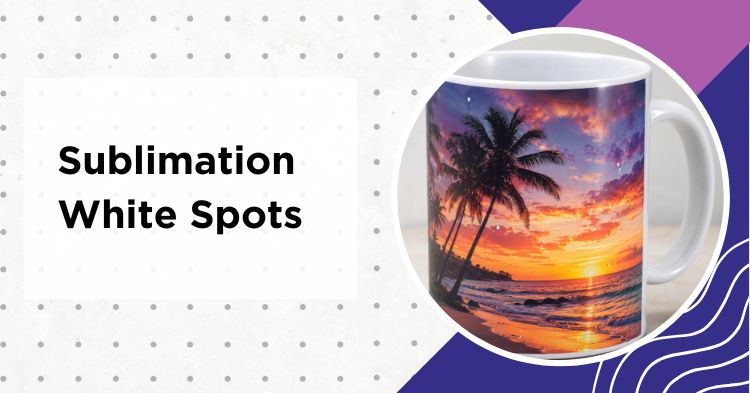 Sublimation white spots close-up showing specks on a print and how to diagnose them